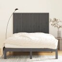 vidaXL Veggmontert hodegavl grå 146,5x3x110 cm heltre furu