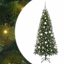  Kunstig juletre med 300 LED med stativ grønn 180 cm PE og PVC