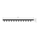Kantbeskyttelse Skotte Garden Sort 16X200 cm 4 pk