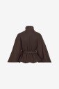 Vila   Jakke Visolo Highneck Cape Jacket/Ka   Brun