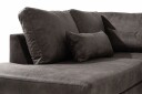 Copenhagen 4 seters Venstrevendt L formet Sjeselongsofa i Kunstlær   Mørk grå