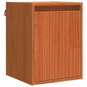 vidaXL Veggskap Veggmontert Vokset Brun 30 x 30 x 40 cm Massiv furu
