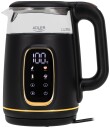 Adler 1305BG Elektrisk Vannkoker 1,7L 2200W Temperatursensor 40-100°C LCD Display Svart/Gull