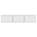 vidaXL Veggskuff hvit 88x26x18,5 cm sponplate