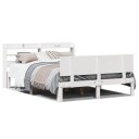  Sengeramme med hodegavl hvit 140x190 cm heltre furu 3306820