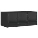  Salongbord med glassdører svart 102x50x42 cm 8721012213647