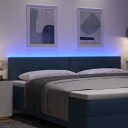  LED Hodegjerde Med Knapp Tufting Blå 100 cm Stoff