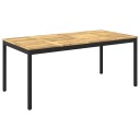 vidaXL Hage middagsbord Hvit og svart 180 x 88,5 x 75 cm