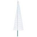 vidaXL Juletrebelysning med spyd og flaggstang 300 cm 550 LED-lys