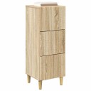 vidaXL Skuffeskap Sonoma eik 33 x 34,5 x 90 cm Konstruert tre