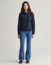 Teens hettegenser med ensfarget logo EVENING BLUE 134/140