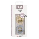 BIBS Pacifier Colour Latex Vanilla/Cloud Size 2 2pcs