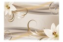Fototapet Lilies And The Gold Spirals 100x70 - Artgeist sp. z o. o.