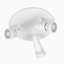 R Line Bris Rund LED Takspot 3x6W GU10 Matt Hvit