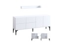 Zortea Konsollbord 180x80 cm Hvit/Svart   Hanah Home