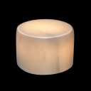 Marble hvit bordlampe batteridrevet m/timer - Large
