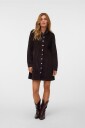 Vero Moda Vmdaisy Ls Short Cord Dress Noos   Brown   XS
