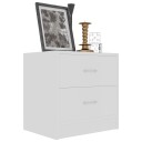 vidaXL Nattbord hvit 40x30x40 cm sponplate