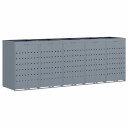 vidaXL Oppbevaring for 5 søppelbøtter Lysegrå 340 x 77,5 x 121,5 cm