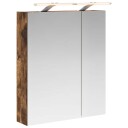  Baderomsspeilskap Røkt eik 60 x 14,5 x 70 cm Konstruert tre