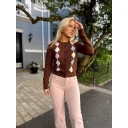 Ganni Dame Strikkevarer Brun L,