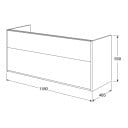 GUSTAVSBERG ARTIC SERVANTSKAP 120 HVIT