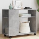  Sidebord med hjul betonggrå 70x35x60 cm konstruert tre 8721158360144