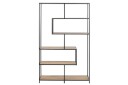 Hylle Seaford 114x35x185 cm Eik/Svart  