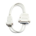 ELETRA RS232 DB9 M - DB25 F 1M KABEL, GRÅ