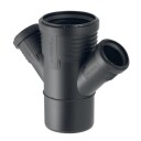 Geberit Silent PP Grenrør Dobbel 110x110x75mm / 87.5°