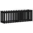 Høybed med gjerdedesign svart 200x50x70 cm heltre furu