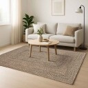  Teppe Naturlig og svart 300 x 300 cm Jute