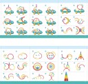 Kinder and Kids Pulling animal, Rainbow chameleon with multi function K10124
