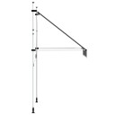 vidaXL Manuell uttrekkbar markise 150 cm antrasitt