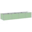 vidaXL Hevet Hagebed Pastellgrønn 320 x 80 x 55 cm kaldvalset stål