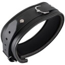 Zado Skinn Halsbånd med D-Ring      - Svart - L/XL
