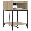  Sengeskaps 2 pcs Sonoma eik 40 x 40 x 61 cm Konstruert tre
