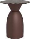 AC Design Furniture   Ferrol Rundt salongbord plate med polert marmor Ø40x50 cm   Brun