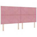  LED Box Springer Bed med madrass Rosa 200 x 200 cm stoff