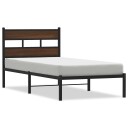  Sengeramme uten madrass med hodegavl brun eik 75x190 cm 8721158377302