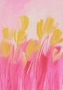 Flowers In Yellow and Pink Plakat Plakat / 100x150cm