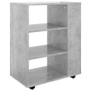 vidaXL Rulleskap betonggrå 60x35x75 cm sponplate