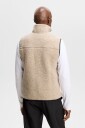 J. Lindeberg Duncan Wool Fleece Vest   Beige   XL
