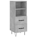 vidaXL Skjenk betonggrå 34,5x34x90 cm konstruert tre