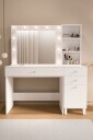 Sminkebord Hanah Home Monroe (125,4 x 147 x 44,5 cm) Hvit - Hvit