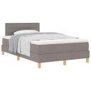  Fjærmadrass med taupe stoff 120x190 cm