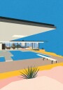 La Stahl House Poster Plakat / 30x40cm