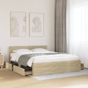 Sengeramme med hodegavl sonoma eik 150x200 cm konstruert tre 8721102855610