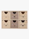 Bloomingville Calle bokhylle liten 6 skuffer 27x18 cm Natur