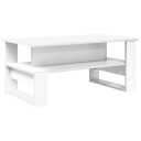  Kaffebord Hvit 90 x 50 x 40 cm Konstruert tre